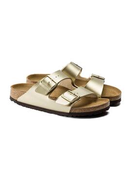 Sandales Birkenstock Arizona BF Gold Pour Femme