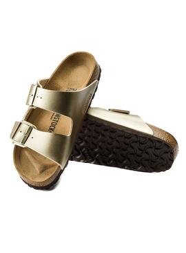 Sandales Birkenstock Arizona BF Gold Pour Femme