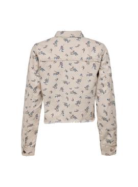 Veste Denim Only Masha Beige Imprimer Femme