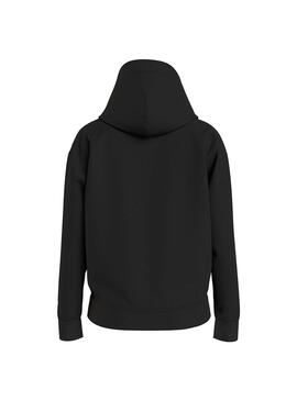 Sweat Tommy Jeans Linear Overlay Noire Femme