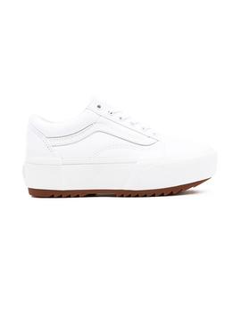 Baskets Vans Old Skool Stacked Blancs Femme