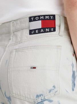 Jeans Tommy Jeans Mom Blanc Femme