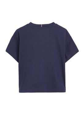 T-Shirt Tommy Hilfiger Bold Varsity Bleu Marine Fille