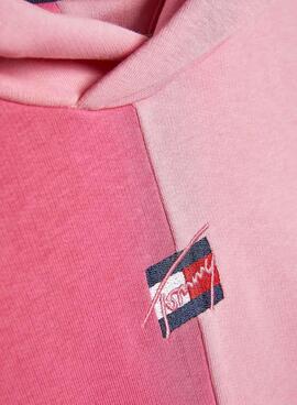 Sweat Tommy Hilfiger Bicolore Rose Pour Fille