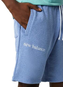 Bermudas New Balance Essentials Pure Bleu Homme