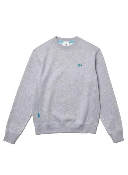 Sweat gris on sale lacoste