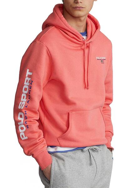 Sweat a capuche ralph lauren rouge best sale