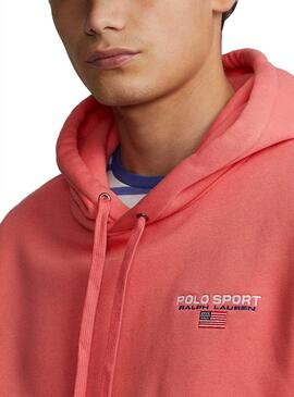 Sweat Polo Ralph Lauren Sport Rouge Pour Homme