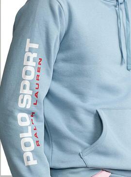 Sweat Polo Ralph Lauren Sport Capuche Bleu