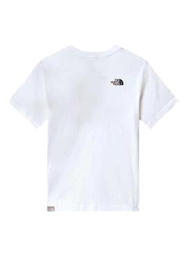 T-Shirt The North Face Easy Blanc Rose Pour Fille