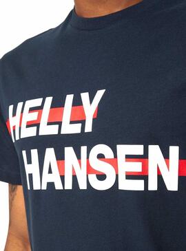 T-Shirt Helly Hansen RWB Graphic Bleu Marine Homme