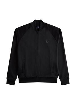 Veste Fred Perry Bomber Tape Noire Pour Homme