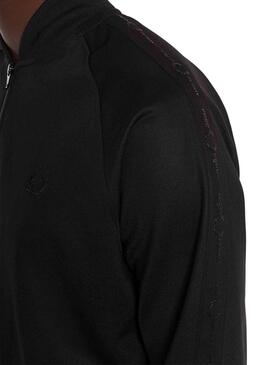 Veste Fred Perry Bomber Tape Noire Pour Homme