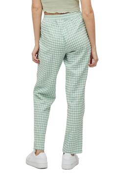 Pantalon Vila Gingsie Cadres Vert pour Femme
