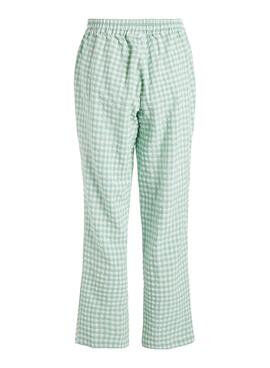 Pantalon Vila Gingsie Cadres Vert pour Femme