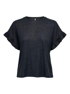T-Shirt Only Paillettes Marla Noire Pour Femme