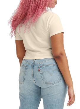 T-Shirt Levis Jordie Crop Limones Rosa Pour Femme