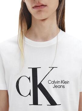 T-Shirt Calvin Klein Dynamic Center Chest Blanc Homme