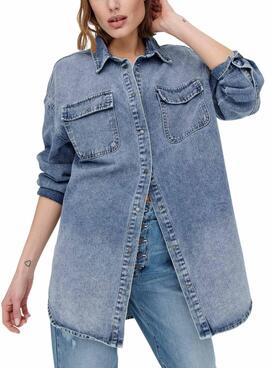 Chemise Denim Only Jean Kasia Bleu Pour Femme