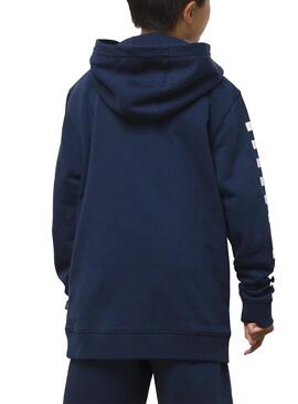 Sweat Vans Logo Check Bleu Marine Pour Garçon