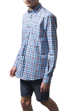 Chemise Klout Madras Bleu pour Homme