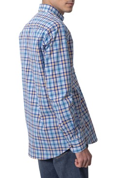 Chemise Klout Madras Bleu pour Homme