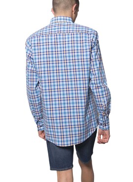 Chemise Klout Madras Bleu pour Homme