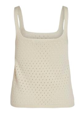 Top Vila Calado Visible Beige  pour Femme