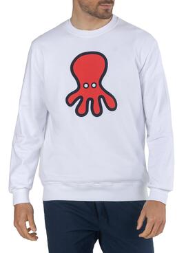 Sweat El Pulpo Crewneck Blanc Homme