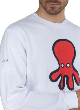 Sweat El Pulpo Crewneck Blanc Homme