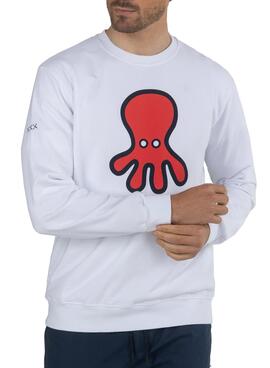 Sweat El Pulpo Crewneck Blanc Homme