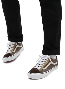 Baskets Vans Couleur Block Style 36 Brun Homme
