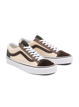 Baskets Vans Couleur Block Style 36 Brun Homme