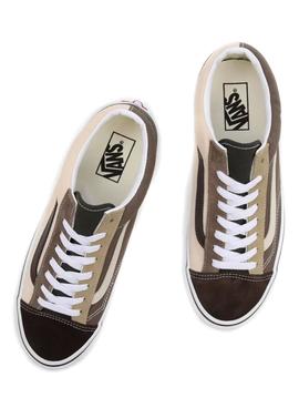 Baskets Vans Couleur Block Style 36 Brun Homme