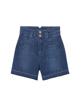 Short Jeans Mayoral Poches Bleu  Foncé Fille