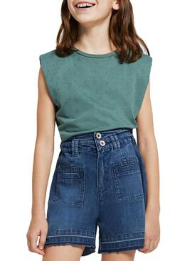 Short Jeans Mayoral Poches Bleu  Foncé Fille