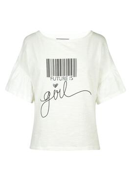 T-Shirt Naf Naf Code Femme Blanche