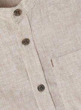 Chemise Name It Fish Camel Beige pour Garçon