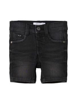 Bermuda Name It Sofus Denim Noire pour Garçon