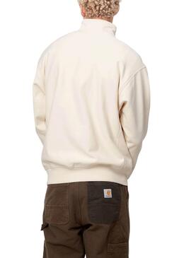 Sweat Carhartt Half Zip American Script Beige
