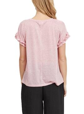 T-Shirt Vila Vihaldis Rosa Femme