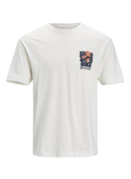 T-Shirt Jack & Jones Flows  Blanc pour Garçon