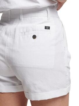 Short Superdry Studios Blanc pour Femme