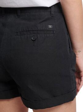 Short Superdry Studios Noire pour Femme