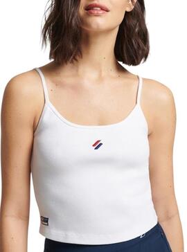 T-Shirt Superdry Code Essential Blanc pour Femme