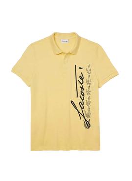 Polo Lacoste Regular Fit Jaune pour Homme