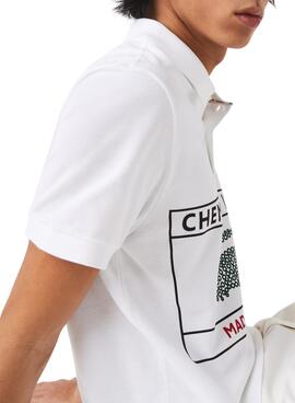 Polo Lacoste Made In France Blanc pour Homme
