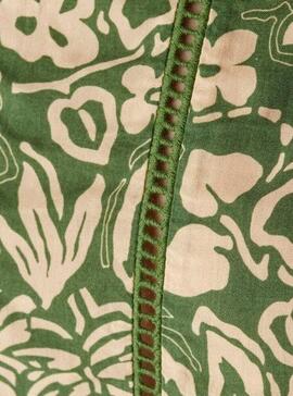 Robe Naf Naf Vert Imprimé Floral pour Femme