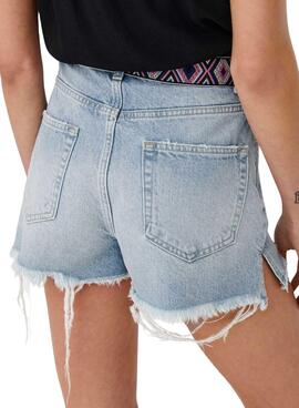 Short Jeans Only Robin Vintage Bleu pour Femme