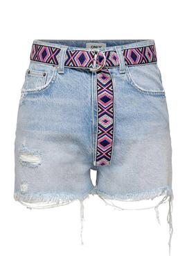 Short Jeans Only Robin Vintage Bleu pour Femme